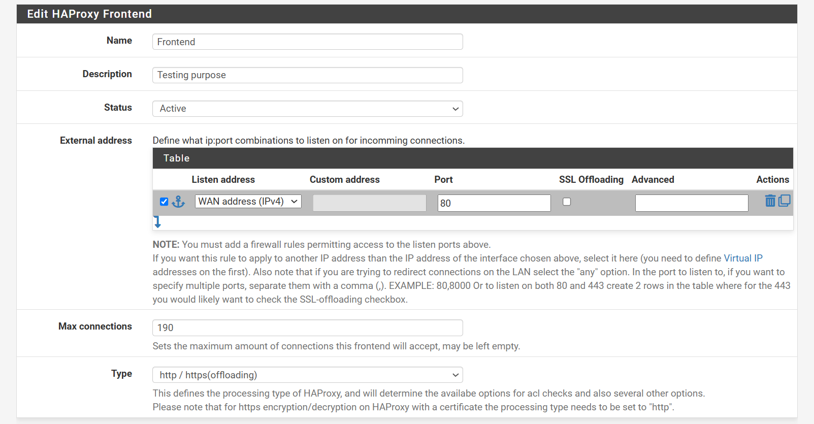 Frontend Form 