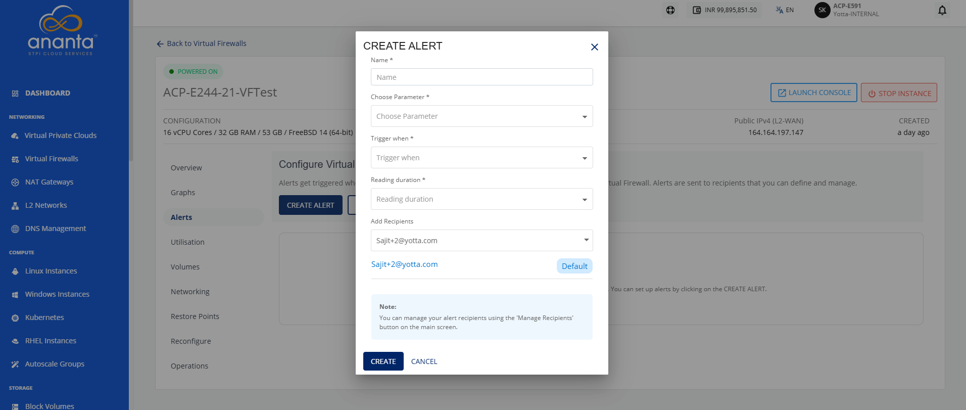 Create Alert
