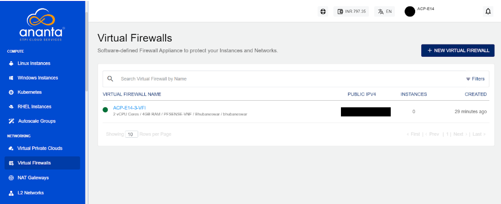 Viewing VFI Network Details