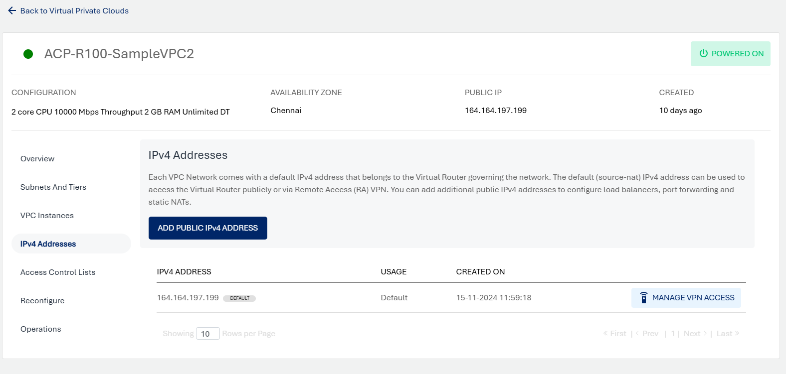 Adding IPV Address