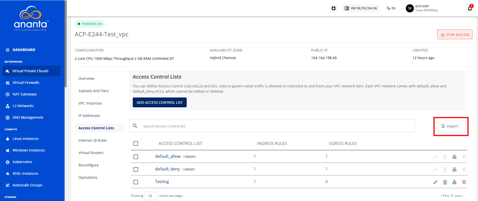 Import option