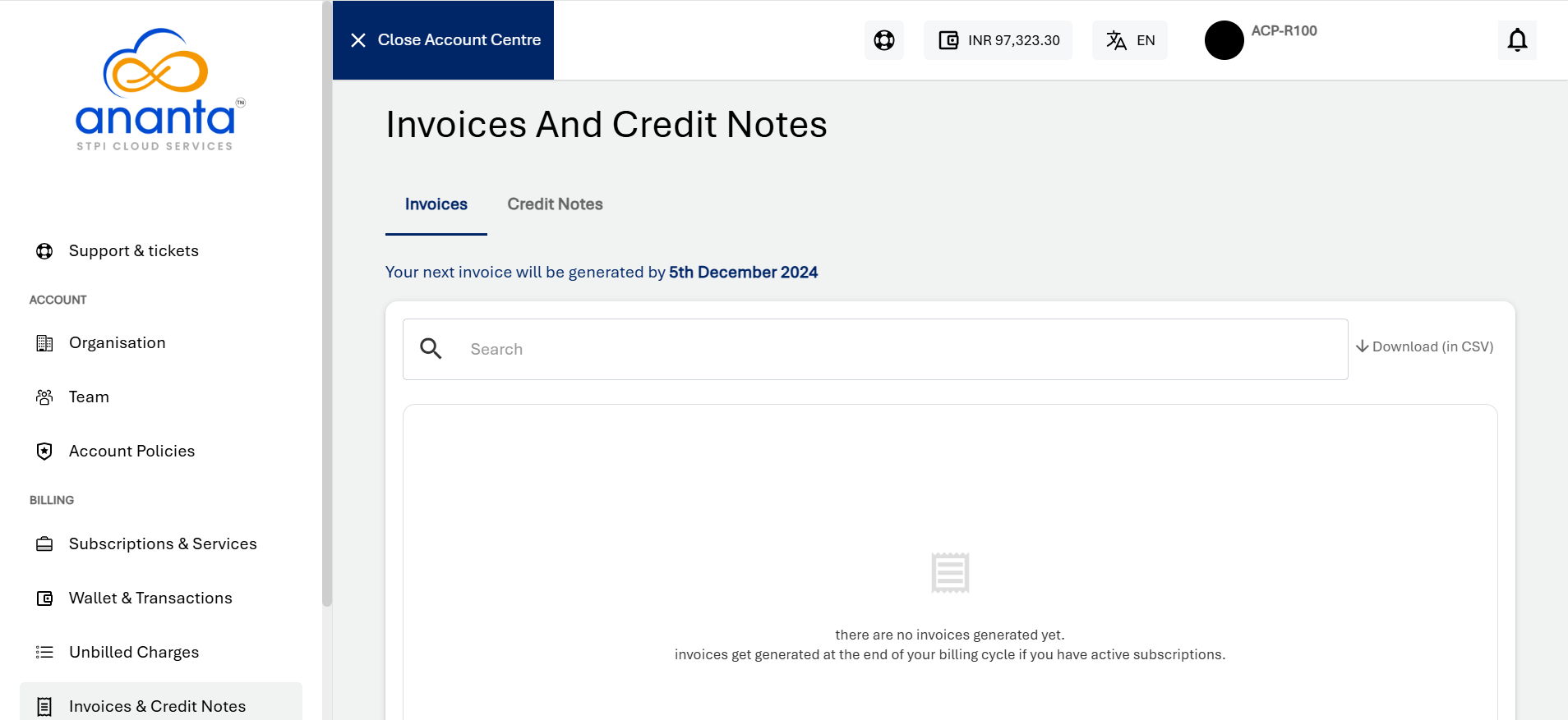 Invoices and Credit Notes