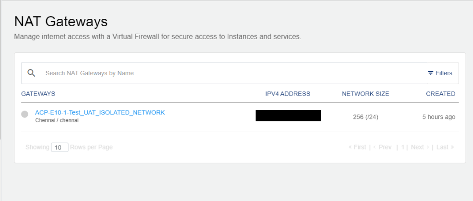 Manage NAT gateway