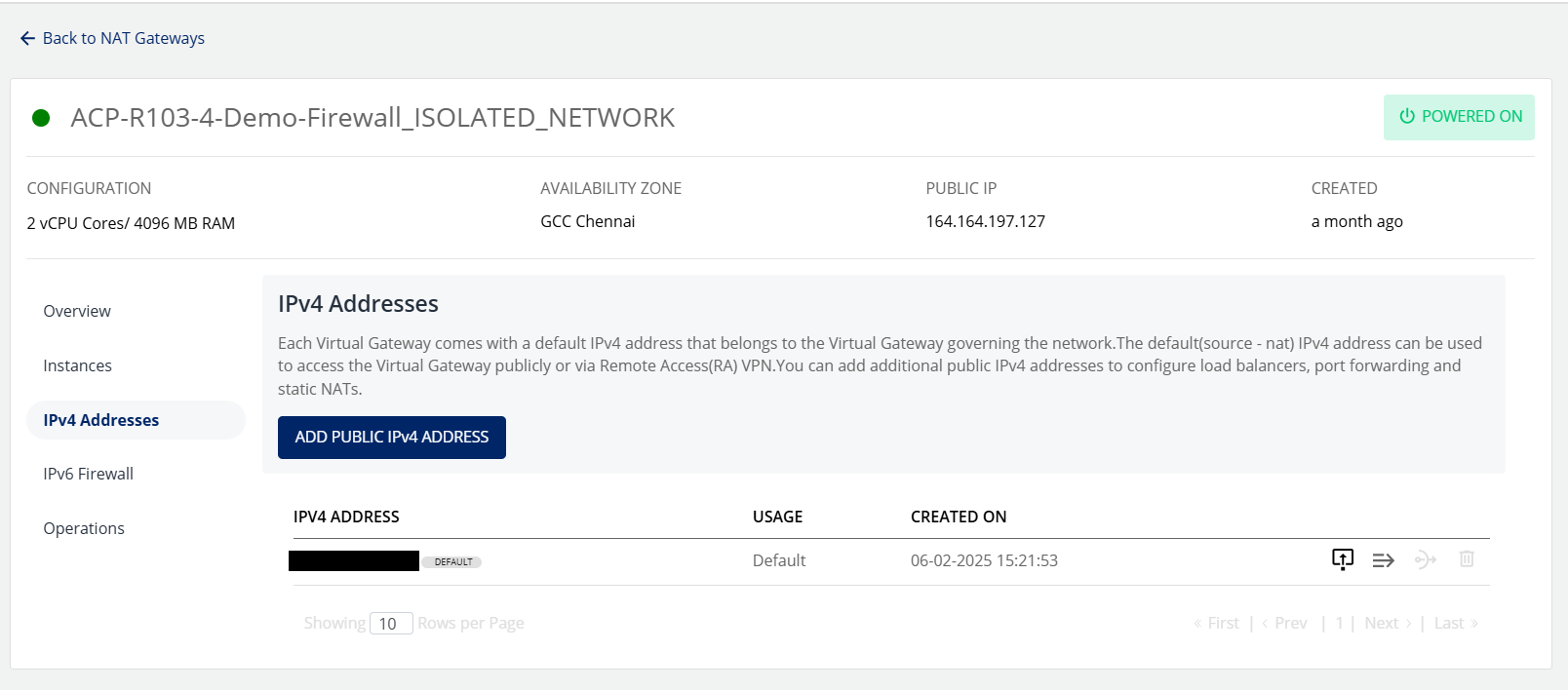 Manage NAT gateway
