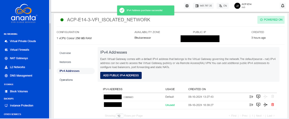 Manage NAT gateway