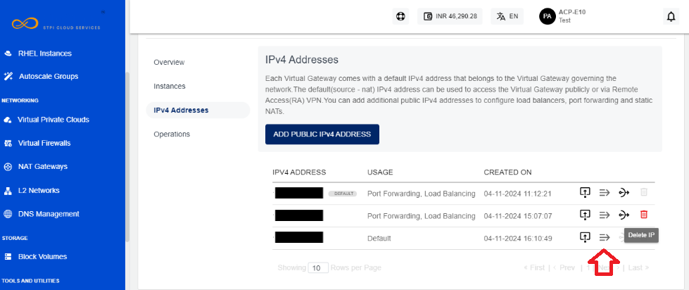 Manage NAT gateway