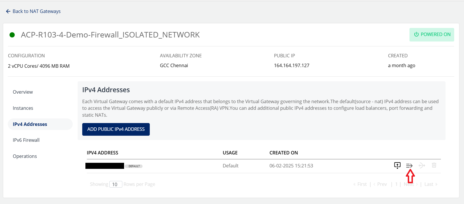 Manage NAT gateway