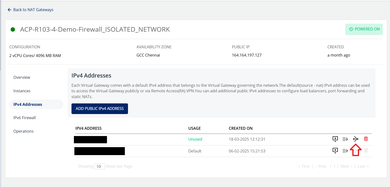 Manage NAT gateway