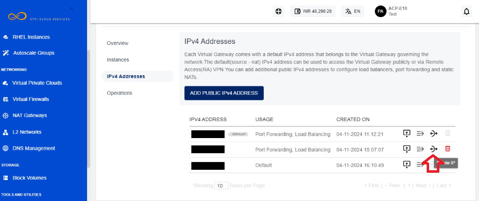 Manage NAT gateway