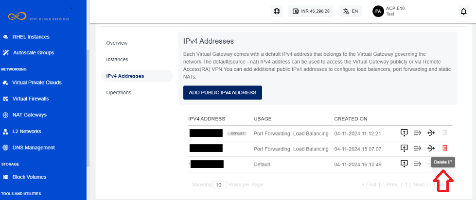 Manage NAT gateway