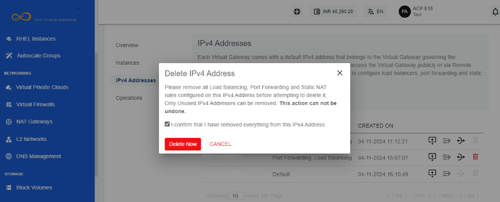 Manage NAT gateway