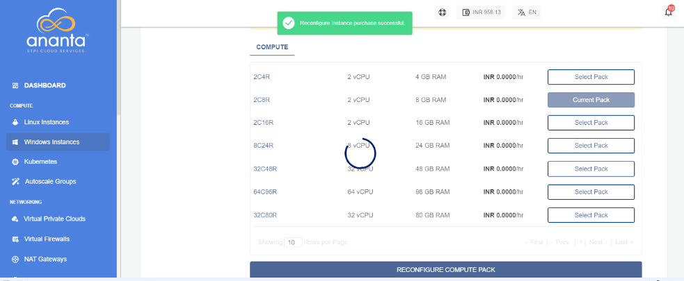 Reconfiguring Windows Instances