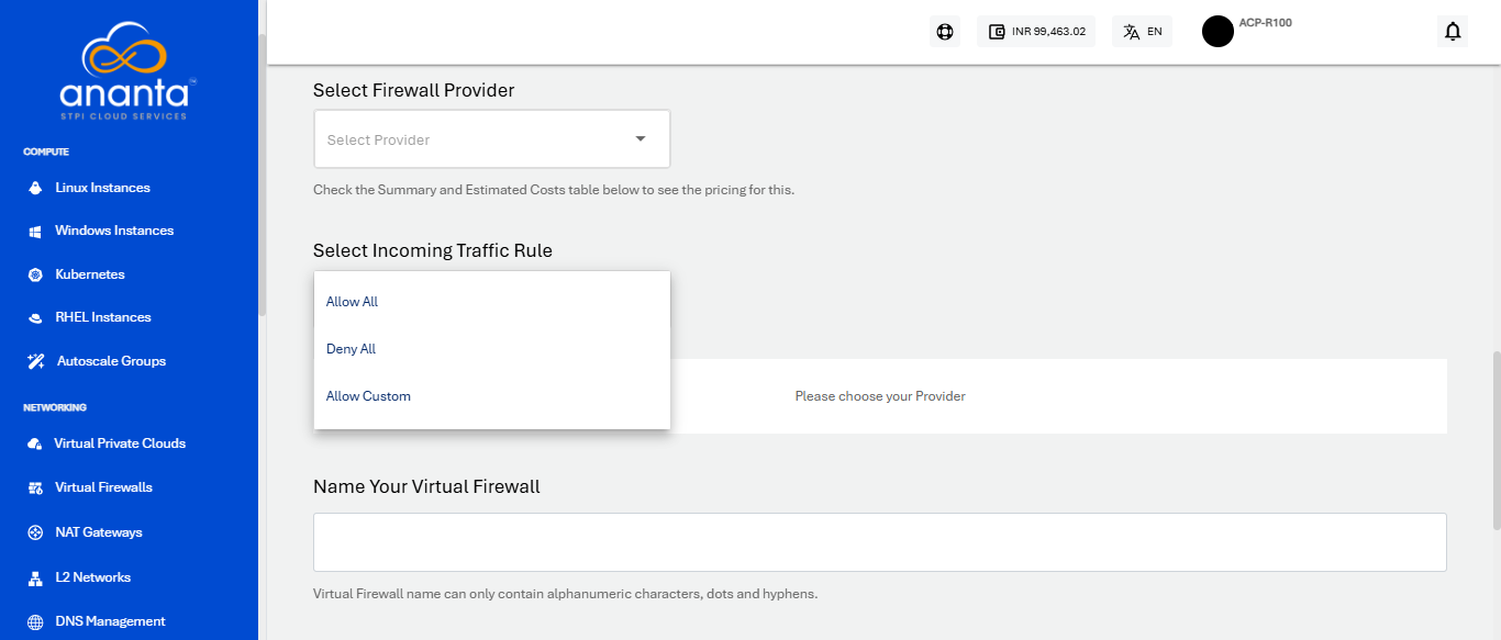 Incoming Traffic Rule