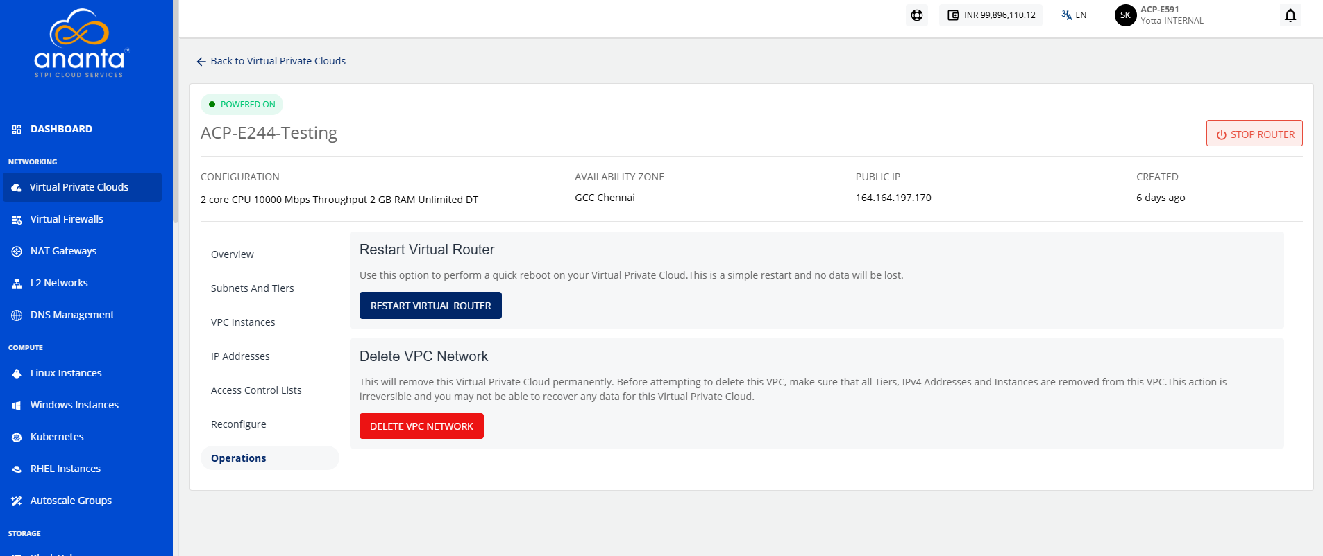 VPC Management and Basic Operations