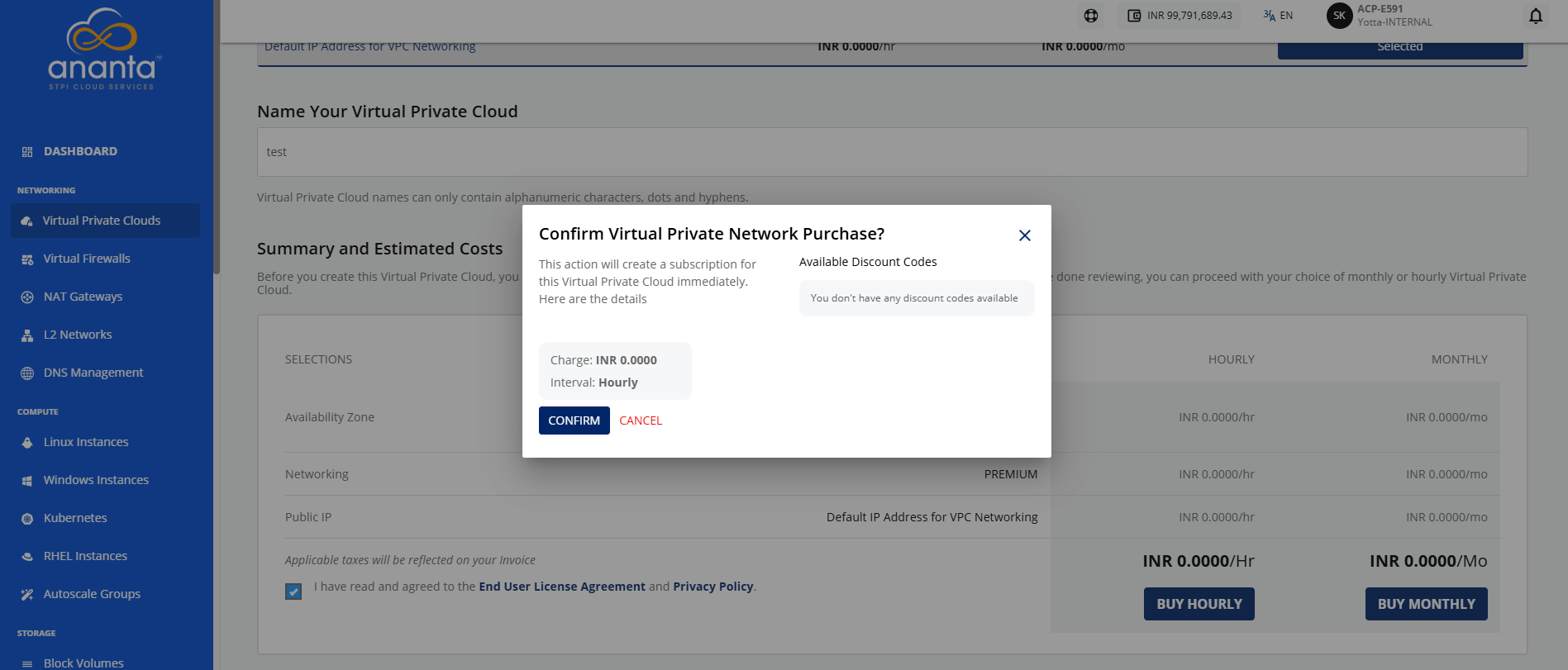 Select IP address