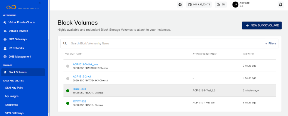 Working with Instance Volumes