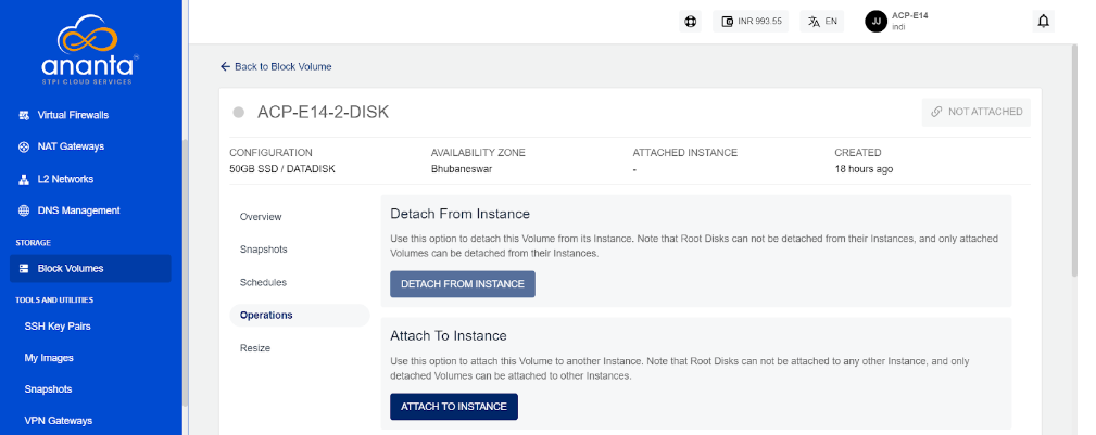 Working with Instance Volumes